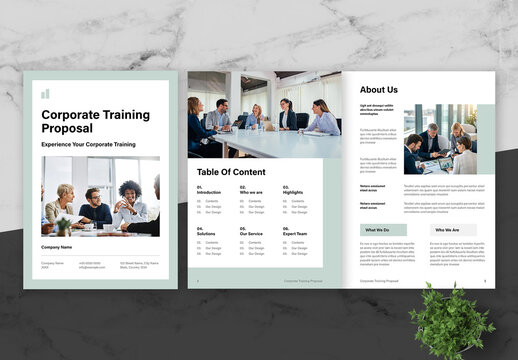 Blue And Black Corporate Training Proposal
