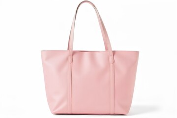 ** Stylish Pink Tote Bag Isolated on White Background