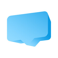 3D bubble chat icon with modern glossy design, perfect for messaging, and communication