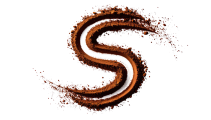 Coffee powder letter S