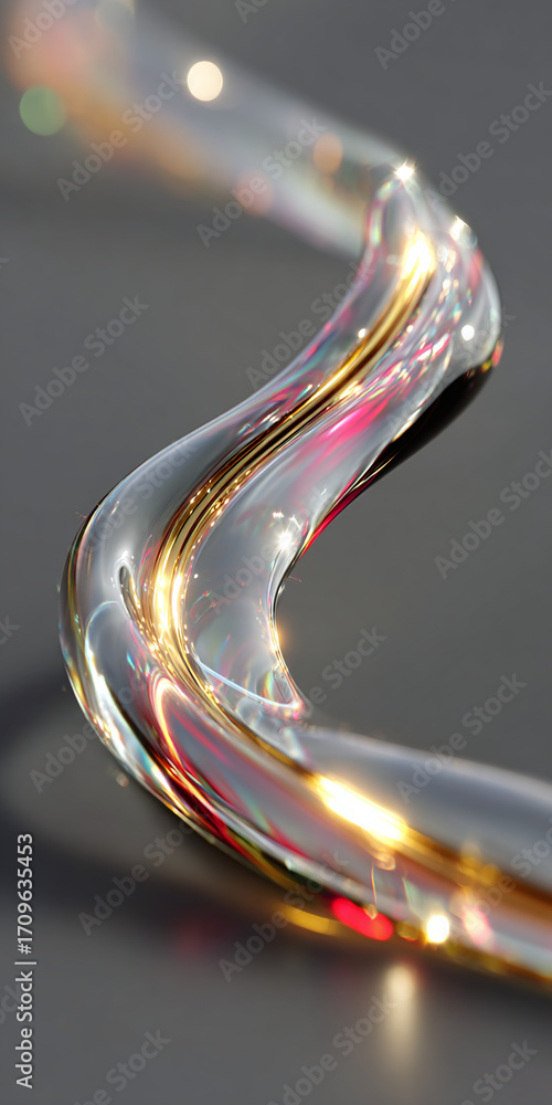 Aufkleber dynamic close-up of fiber optic cable with luminous data streams, symbolizing high-speed digital com
