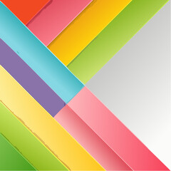 Abstract Geometric Paper Layers in Vibrant Colors with Diagonal Pattern