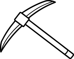 Rock Hammer or Geology Pick Tool Outline