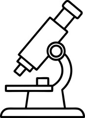 Vintage Laboratory Microscope Outline