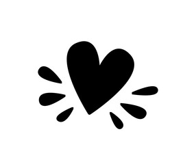 Ein niedliches Herz als Symbol für die Liebe