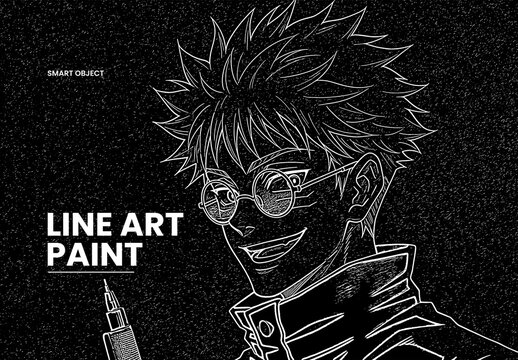 Line Art Paint Photo Effect