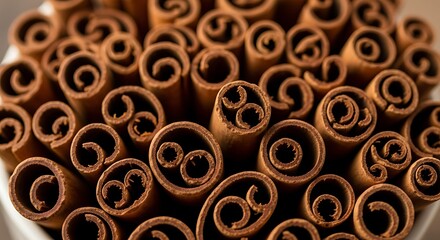 Close Up of Cinnamon Sticks.