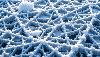 Intricate icy texture with frost patterns, perfect for winter backgrounds or seasonal designs, texture, element