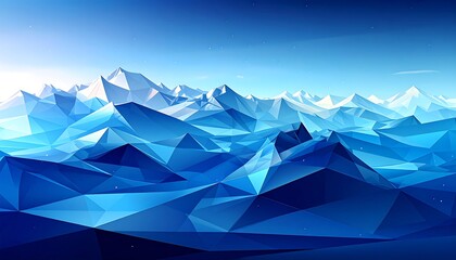 Frozen polygonal mountain range