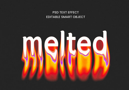 Rainbow Melt Text Effect