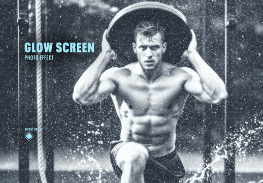 Glow Screen Photo Effect Template