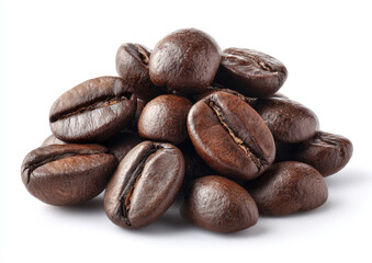 Naklejka premium Roasted coffee beans piled high (4)