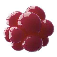 Glossy Red Spheres on a White Background for Modern Designs