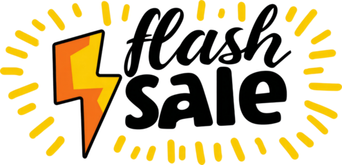 Electrifying Visual: Lightning Bolt Logo Design with Dynamic Yellow Rays & Bold Text