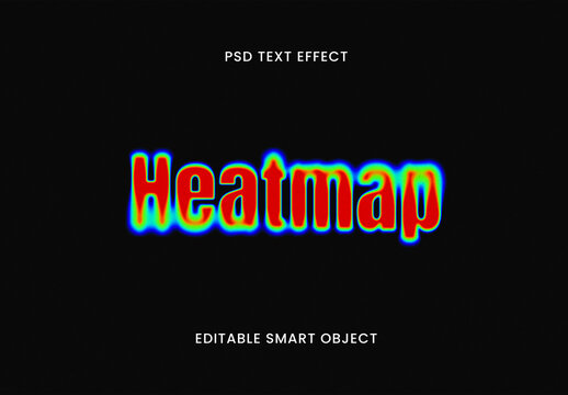 Futuristic Heatmap Thermal Glow Text Effect PSD