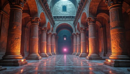 Majestic Hall with Columns