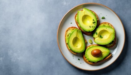 Fresh Avocado on Plate
