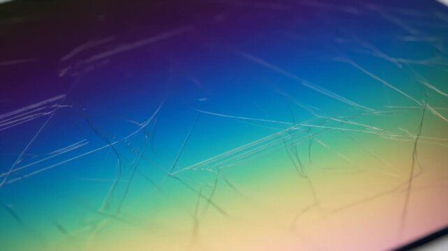 Anodized Titanium Gradient Sheet with Etched Lines