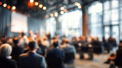 Soft Focus Business Conference - Gentle blur effect of a business conference or seminar setting. High quality