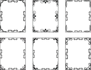 Vintage Ornamental Decorative Frame Border Vector – Elegant Luxury Outline for Invitations, Certificates, Greeting Cards, and Templates