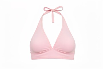 Pink Halter Bikini Top