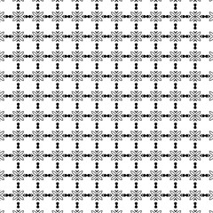 seamless pattern with black and white flowers