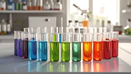 Colorful test tubes in a lab setting (1)