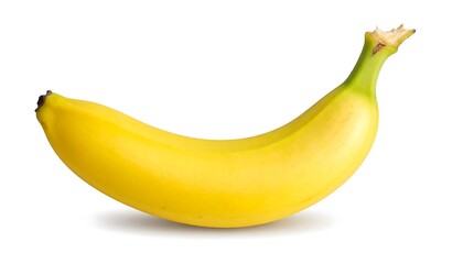 Single banana, yellow, ripe