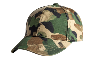 Army Cap PNG, Military Hat, Transparent Background, Camouflage Cap, Soldier Headwear, Tactical Cap, Combat Hat, Outdoor Hunting and Adventure Cap