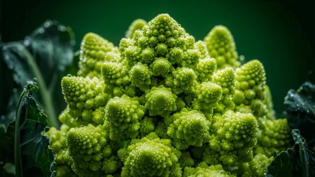 Fractal Romanesco Mind Garden with Dew Spirals