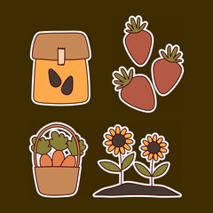 Gardening essentials stickers