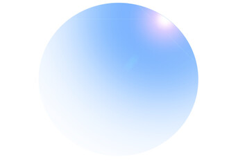 Blue colour gradient round effect, global with lens effect png.