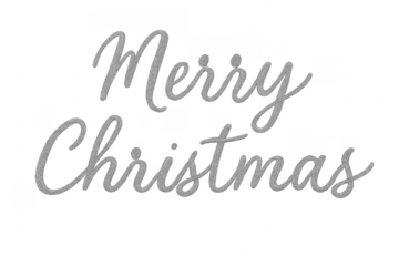 Sparkling merry christmas lettering on transparent background