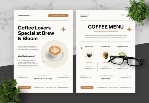 Brown And Black Coffee Shop Flyer