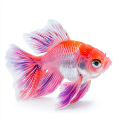 Colorful goldfish swimming gracefully, showcasing vibrant fins and scales