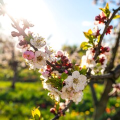 Blossoming spring tree branch (1)