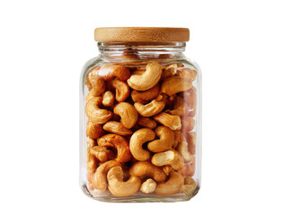 Glass jar filled with cashews (3)
