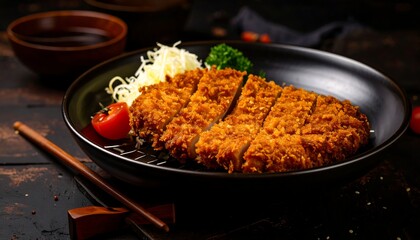 Crispy fried cutlet dish