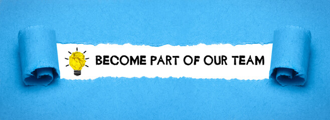 Become part of our team	
