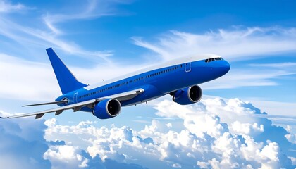 Fototapeta premium Jet plane soaring through clouds