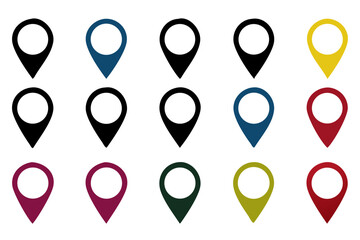 Colorful Map pointer icon. GPS location symbol. vector Illustration,