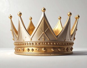 Ornate gold crown on a white background