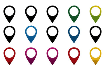 Colorful Map pointer icon. GPS location symbol. vector Illustration,