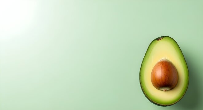 avocado isolated on white background