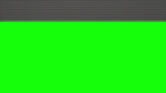 Opening and closing metal window blind.
Ultra HD animation of video transition with mask.