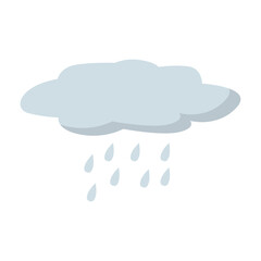 Rainy Day Cloud Illustration Simple Weather Icon