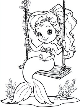 Mermaid Coloring page