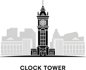 Canadian Parliament Clock Tower Silhouette A Symbol of Ottawa's Heritage and Governance