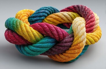 Colorful knotted ropes in a circle