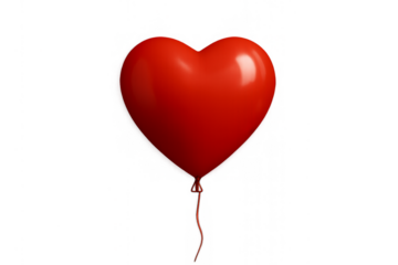 Red Heart Balloon: A vibrant red heart-shaped balloon, a universal symbol of love and affection, floats gracefully, ready to convey feelings of warmth and devotion.